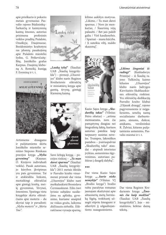 Šiaurietiški atsivėrimai : Pasvalio krašto istorijos ir kultūros žurnalas 2012, nr. 1 (32)