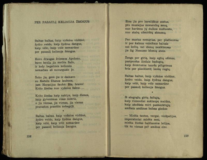 Per pasaulį keliauja žmogus : rinktinė poezija