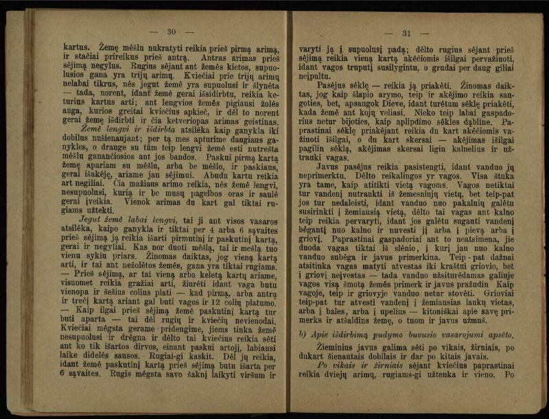 Trys pamokslai apie gaspadorystę dėl gaspadorių sodiečių / parašyta P. N. [Petro Vileišio]