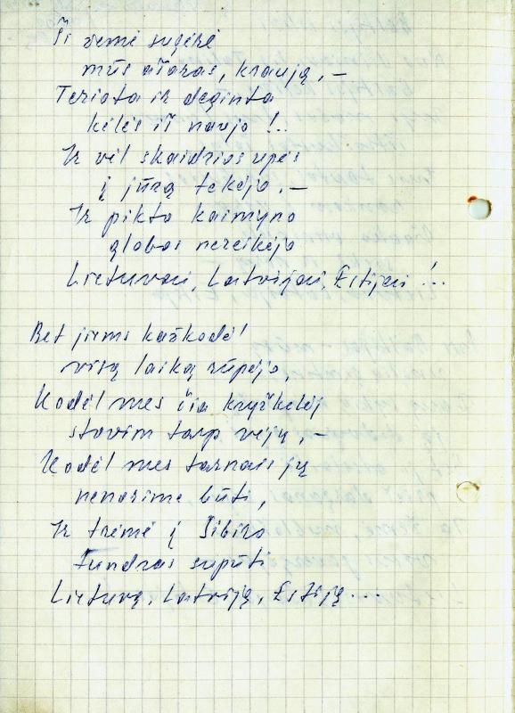 Česio Cemnolonskio eilėraštis „Baltijos kelias“