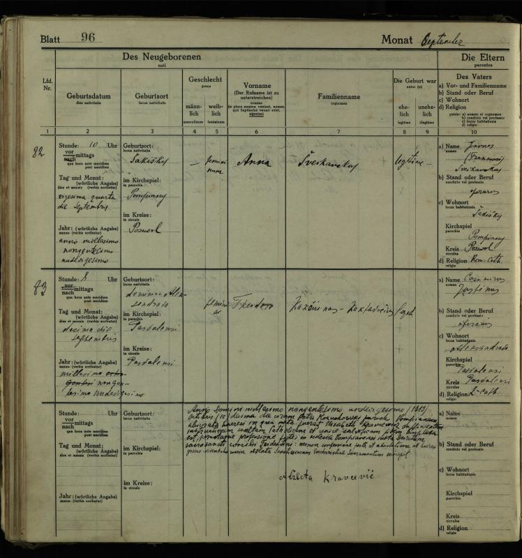 Pumpėnų Romos katalikų parapijos bažnyčios 1916–1921 metų krikšto metrikų knyga