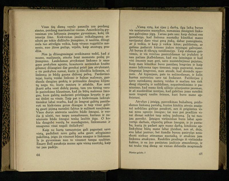 Minties galybė / Orison Swett Marden. – Kaunas: Fakelo leidinys, 1937. – 149, [2] p.