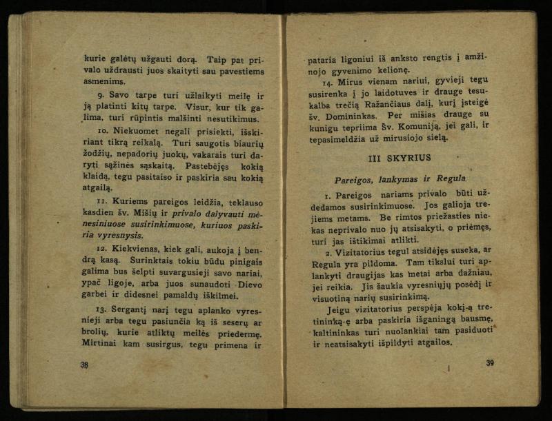 Naujas vadovėlis šv. Pranciškaus tretininkams / sustatė T. Pranciškus Bizauskas O. F. M. – 3-ias papild. ir pager. leid. – Kaunas: [s.n.], 1934. – 200 p.