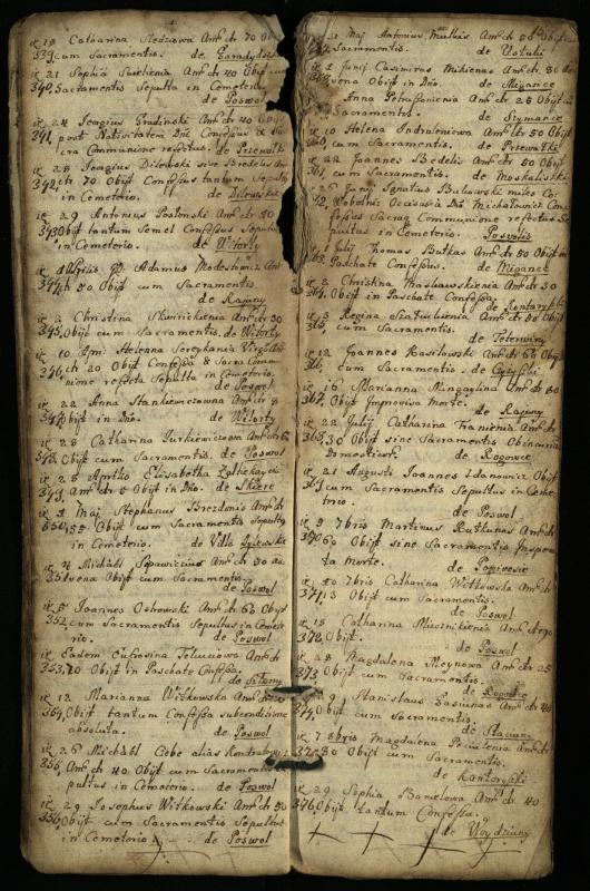 Pasvalio Romos katalikų parapijos bažnyčios 1744–1776 metų mirties metrikų knyga