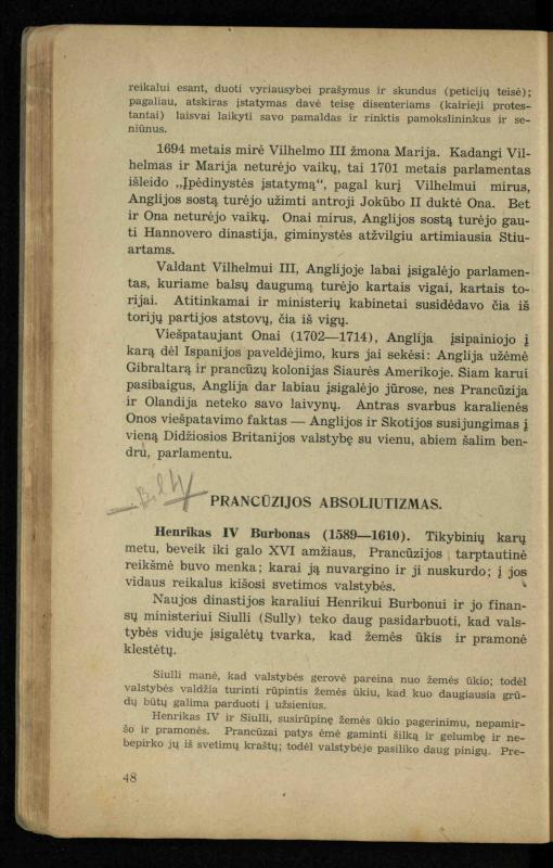 Naujųjų amžių istorija: vadovėlis vidurinėms mokykloms / K. Kliuksinas. – Kaunas: Sakalas, 1936. – 160 p.