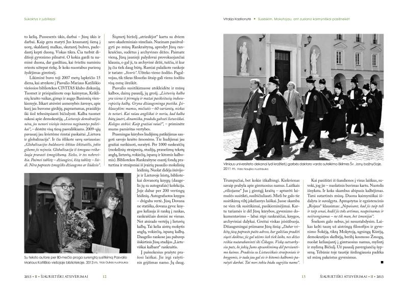 Šiaurietiški atsivėrimai : Pasvalio krašto istorijos ir kultūros žurnalas 2013, nr. 2 (35)