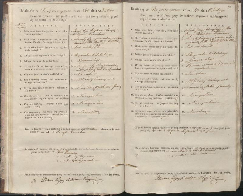 Krinčino Romos katalikų parapijos bažnyčios 1840–1844 metų priešjungtuvinės apklausos knyga