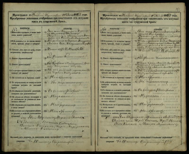 Pušaloto Romos katalikų parapijos bažnyčios 1878–1883 metų priešjungtuvinės apklausos knyga