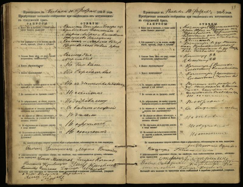 Pasvalio Romos katalikų parapijos bažnyčios 1894–1903 metų priešjungtuvinės apklausos knyga