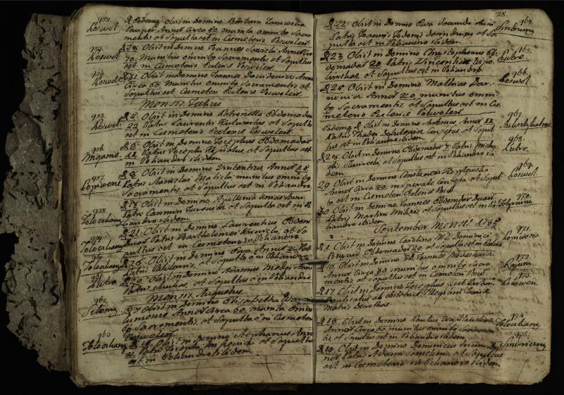 Pasvalio Romos katalikų parapijos bažnyčios 1776–1788 metų mirties metrikų knyga