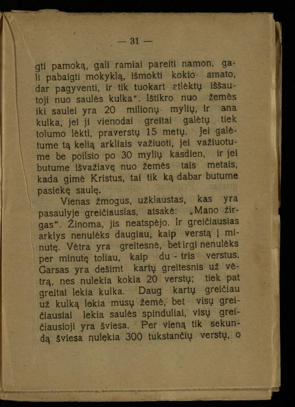 Žemė ir žmogus / med. d-ras P. Avižonis. – Antra pataisyta laida. – Voronežas: Lietuvos reikalų komisariato Kultūros ir švietimo skyrius, 1918. – 68 p.