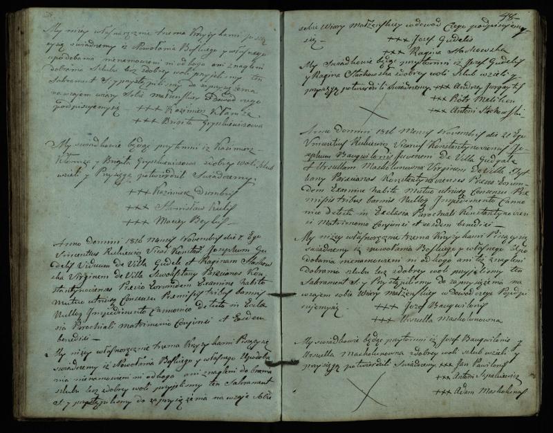 Vaškų (Konstantinavo) Romos katalikų parapijos bažnyčios 1809–1827 metų jungtuvių metrikų knyga