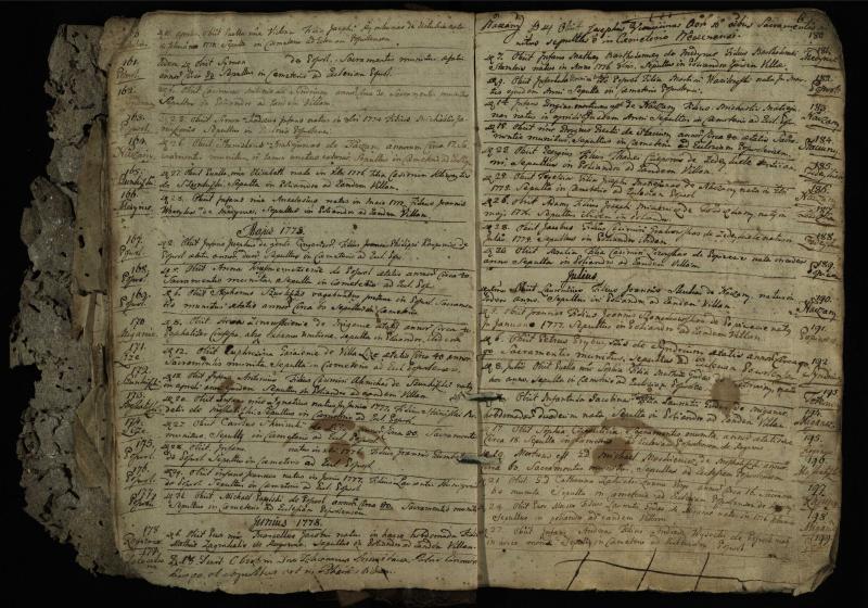 Pasvalio Romos katalikų parapijos bažnyčios 1776–1788 metų mirties metrikų knyga