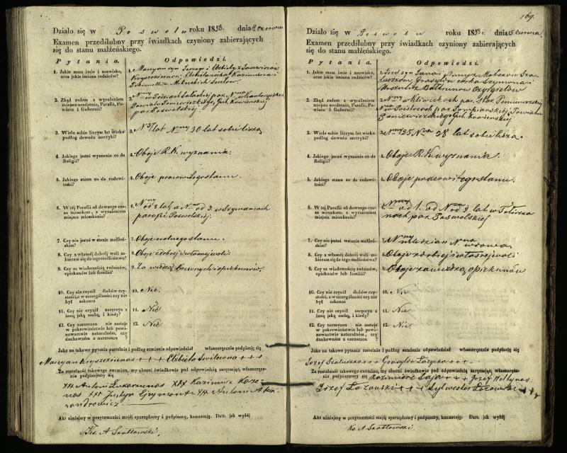 Pasvalio Romos katalikų parapijos bažnyčios 1849–1859 metų priešjungtuvinės apklausos knyga