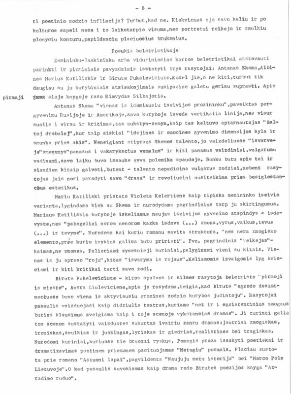 Rašytojo, savaitraščio „Tėviškės Žiburiai“ redaktoriaus Česlovo Senkevičiaus recenzija „Nudžiūvusios šakos žiedai. Susipažinus su leidiniu „Lietuvių egzodo literatūra 1945–1990“