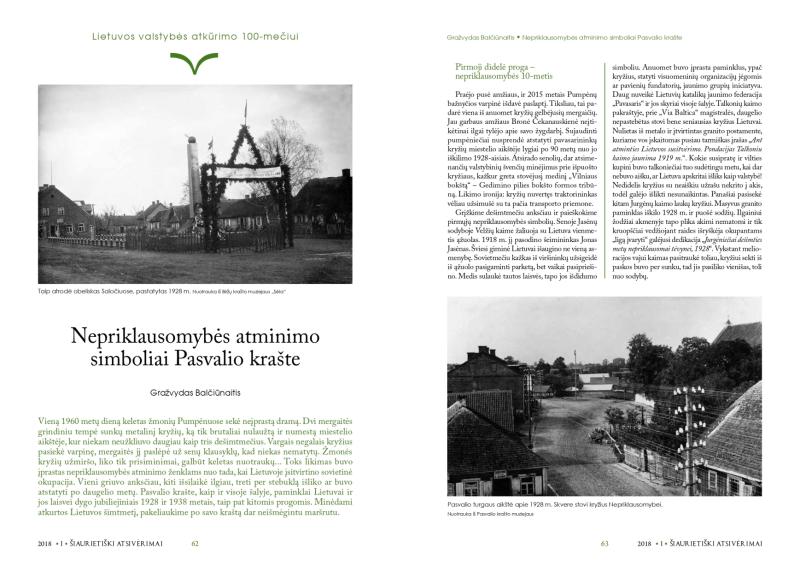 Šiaurietiški atsivėrimai : Pasvalio krašto istorijos ir kultūros žurnalas 2018, nr. 1 (44)