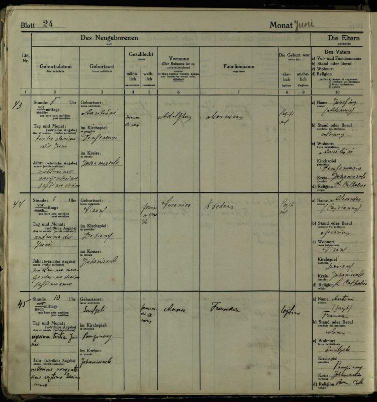 Pumpėnų Romos katalikų parapijos bažnyčios 1916–1921 metų krikšto metrikų knyga