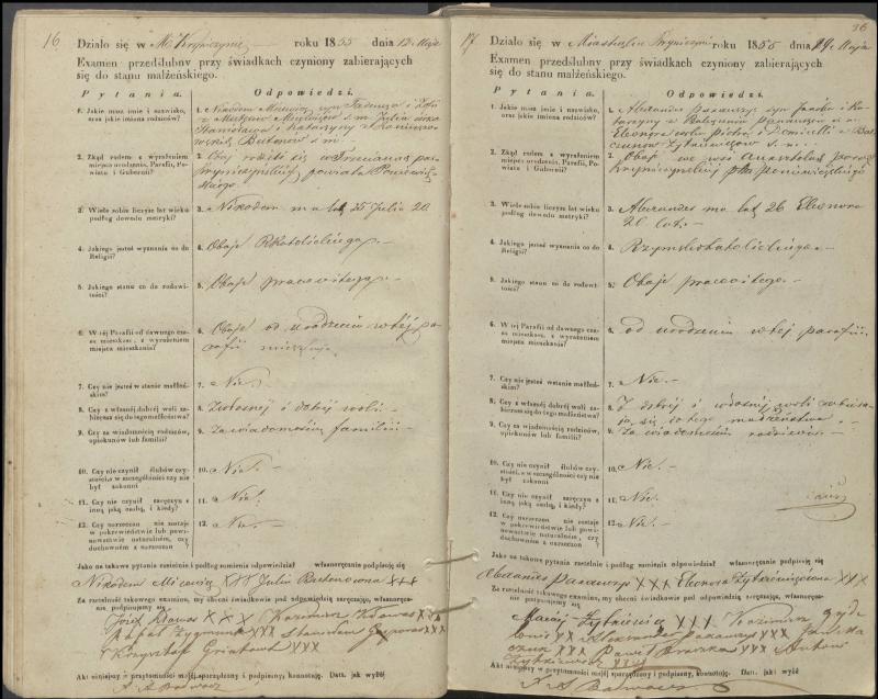 Krinčino Romos katalikų parapijos bažnyčios 1853–1862 metų priešjungtuvinės apklausos knyga