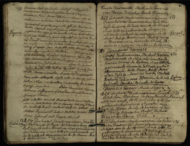 Pasvalio Romos katalikų parapijos bažnyčios 1776–1793 metų jungtuvių metrikų knyga