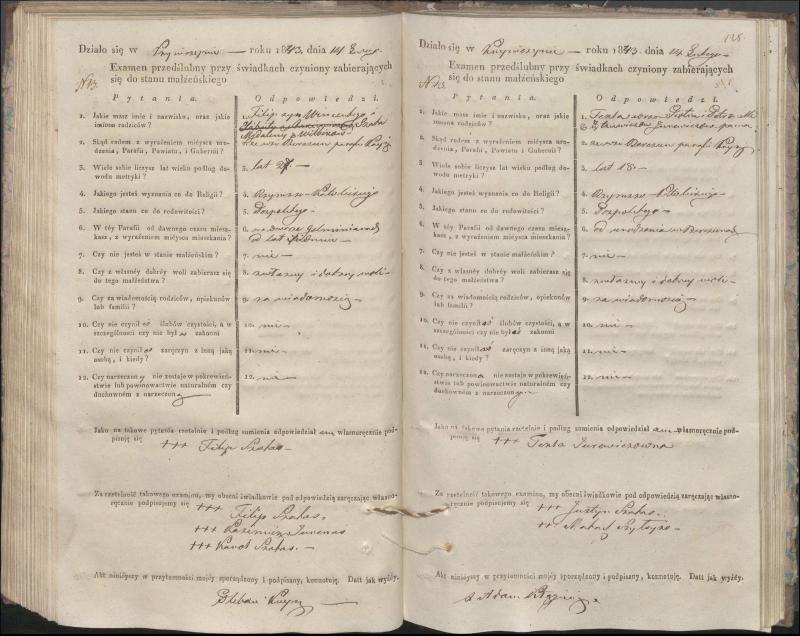 Krinčino Romos katalikų parapijos bažnyčios 1840–1844 metų priešjungtuvinės apklausos knyga