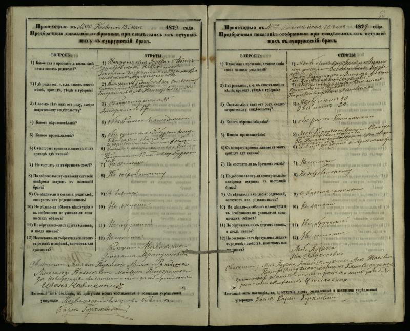 Pasvalio Romos katalikų parapijos bažnyčios 1876–1885 metų priešjungtuvinės apklausos knyga