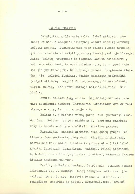 Lietuvių filologo, „Visuotinės lietuvių enciklopedijos“ vyriausiojo redaktoriaus, vertėjo, žurnalisto Antano Elizeušo Račio darbas „Lietuvių kalbos rašybos mokymas lenkiškų mokyklų penktoje klasėje“