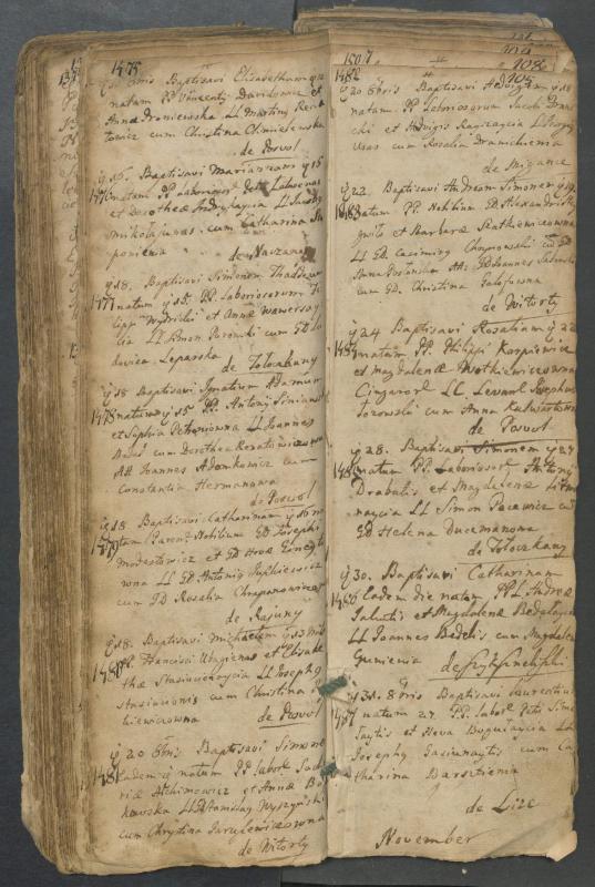 Pasvalio Romos katalikų parapijos bažnyčios 1749–1772 metų krikšto metrikų knyga