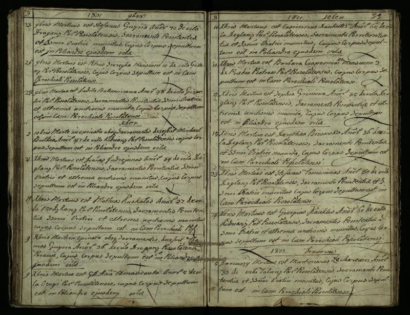 Pušaloto Romos katalikų parapijos bažnyčios 1785–1810 metų mirties metrikų knyga