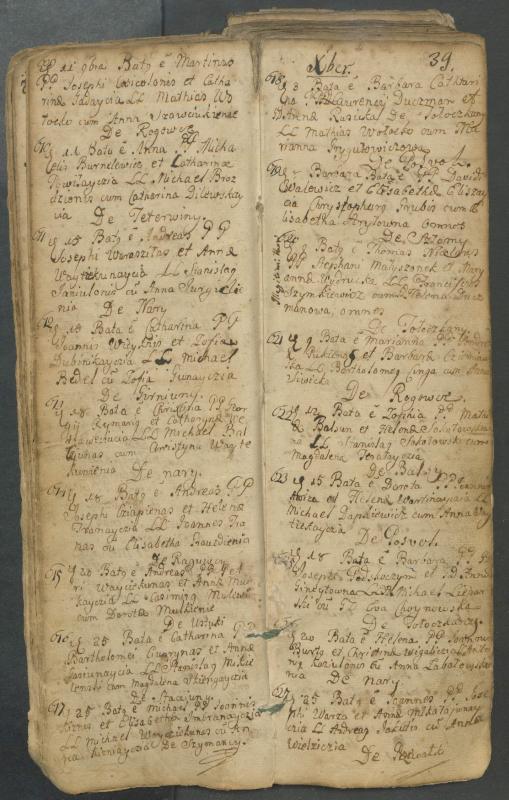 Pasvalio Romos katalikų parapijos bažnyčios 1749–1772 metų krikšto metrikų knyga