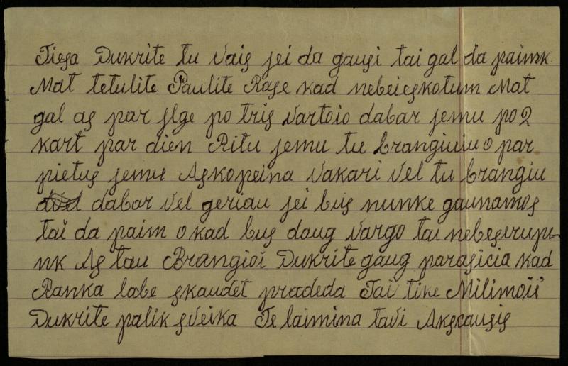 Tėvų laiškas Paulei Mikelinskaitei. Gegužės 14 d.