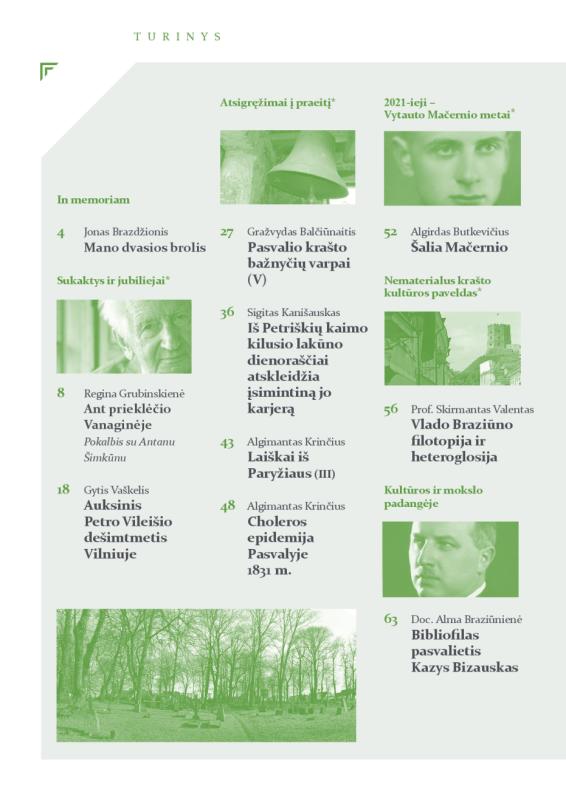 Šiaurietiški atsivėrimai : Pasvalio krašto istorijos ir kultūros žurnalas 2021, nr. 1 (50)