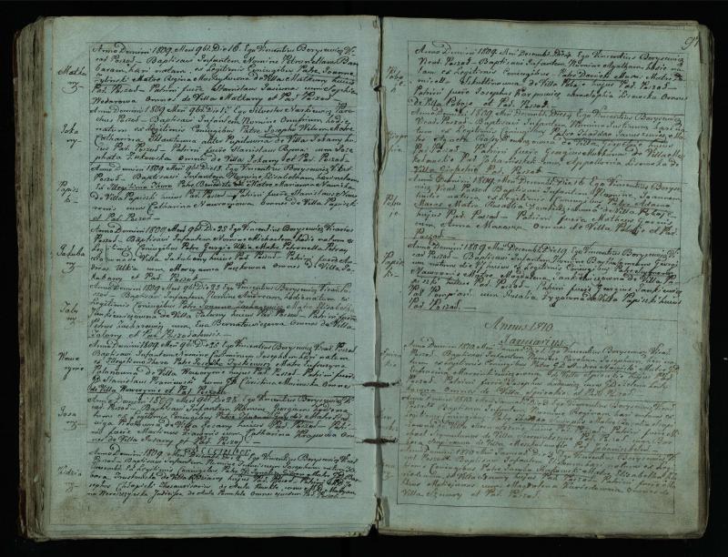 Pušaloto Romos katalikų parapijos bažnyčios 1802–1814 metų krikšto metrikų knyga