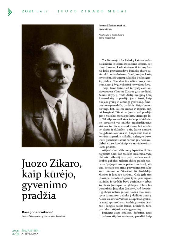 Šiaurietiški atsivėrimai : Pasvalio krašto istorijos ir kultūros žurnalas 2021, nr. 2 (51)