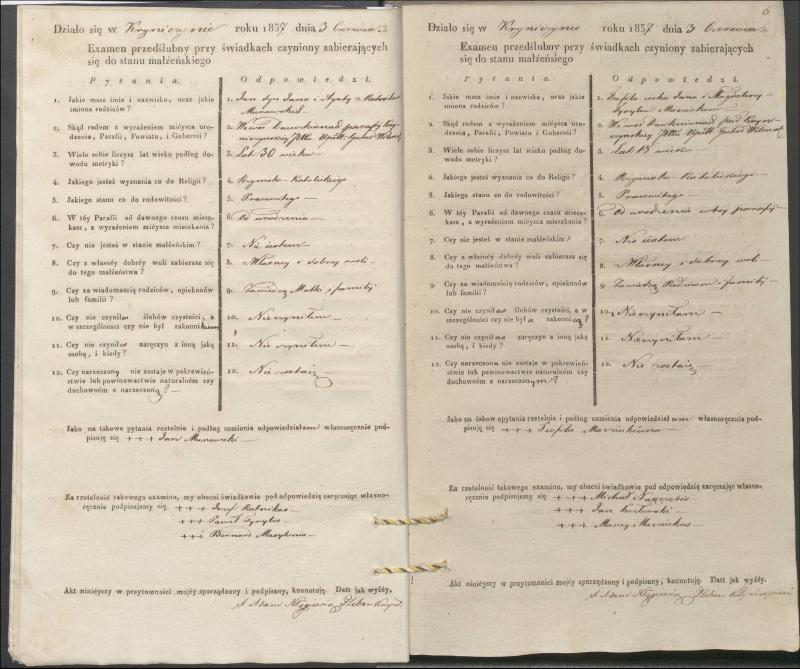 Krinčino Romos katalikų parapijos bažnyčios 1837–1839 metų priešjungtuvinės apklausos knyga