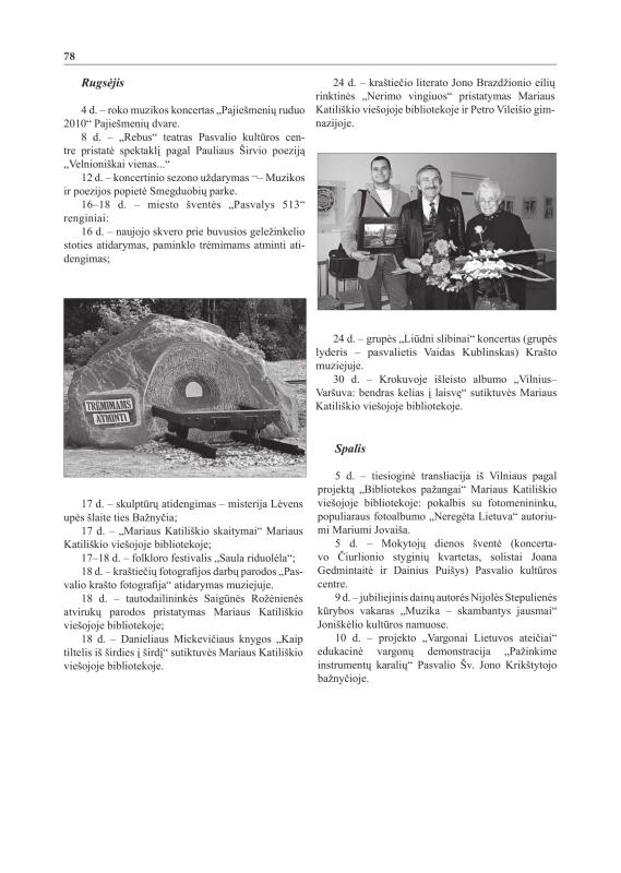 Šiaurietiški atsivėrimai : Pasvalio krašto istorijos ir kultūros žurnalas 2010, nr. 2 (29)