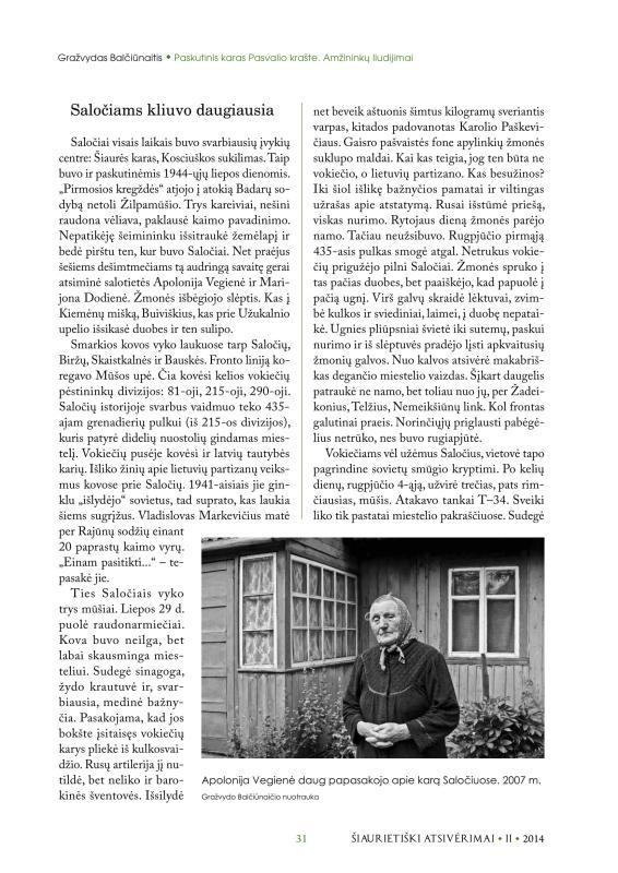 Šiaurietiški atsivėrimai : Pasvalio krašto istorijos ir kultūros žurnalas 2014, nr. 2 (37)