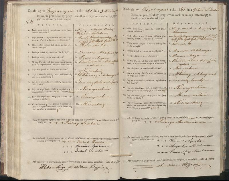 Krinčino Romos katalikų parapijos bažnyčios 1840–1844 metų priešjungtuvinės apklausos knyga