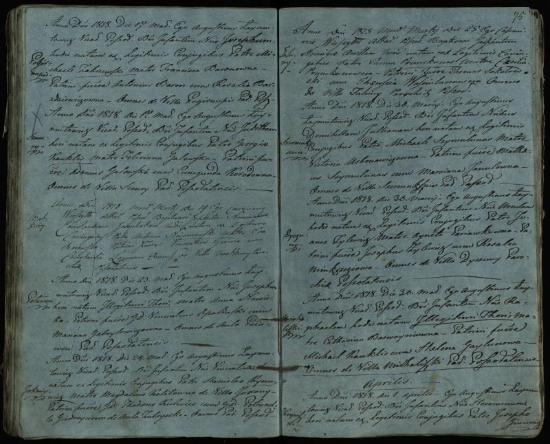 Pušaloto Romos katalikų parapijos bažnyčios 1814–1822 metų krikšto metrikų knyga