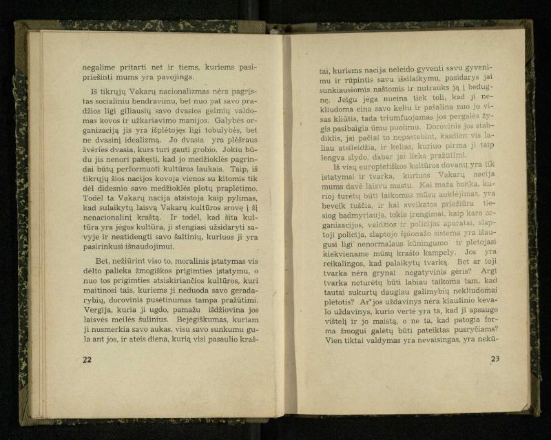 Nacionalizmas: nacionalizmas Vakaruose; Nacionalizmas Japonijoj; Nacionalizmas Indijoj / Rabindranath Tagore. – Kaunas: [s.n.], 1937. – 122, [2] p.