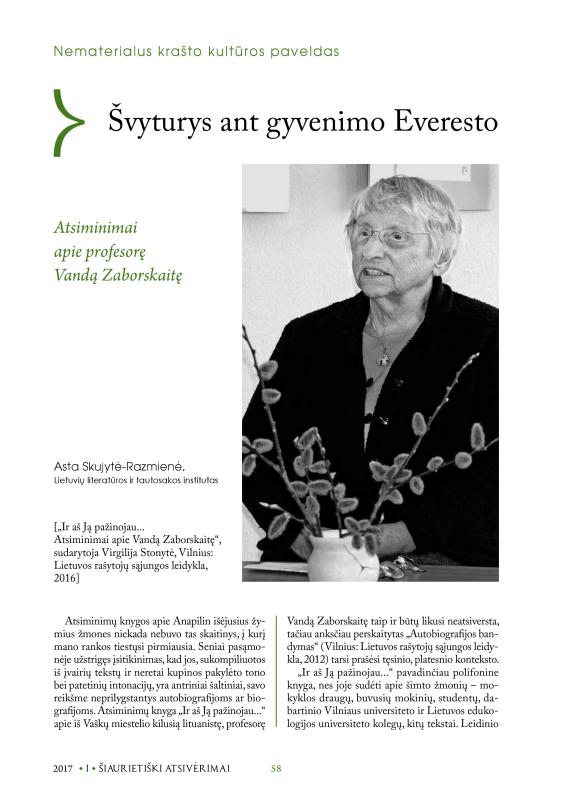 Šiaurietiški atsivėrimai : Pasvalio krašto istorijos ir kultūros žurnalas 2017, nr. 1 (42)