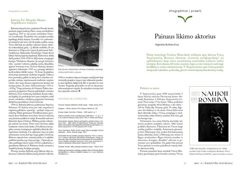 Šiaurietiški atsivėrimai : Pasvalio krašto istorijos ir kultūros žurnalas 2019, nr. 2 (47)