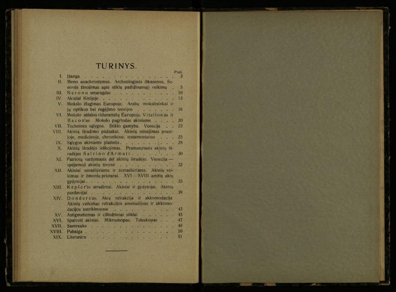 Akinių istorija: inauguracijos pranešimas, laikytas perimant Lietuvos universiteto rektoratą 1925 IX 15 d. / prof. med. d-ras P. Avižonis. – Kaunas: Lietuvos universiteto Medicinos fakulteto leidinys, 1926. – 49, [3] p.