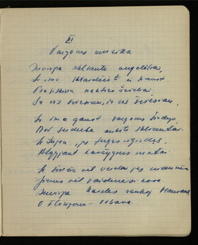 Žurnalisto, literato, vertėjo Kazimiero Pūro kūrybos V sąsiuvinis. Eilėraščiai, 1951–1952 m.
