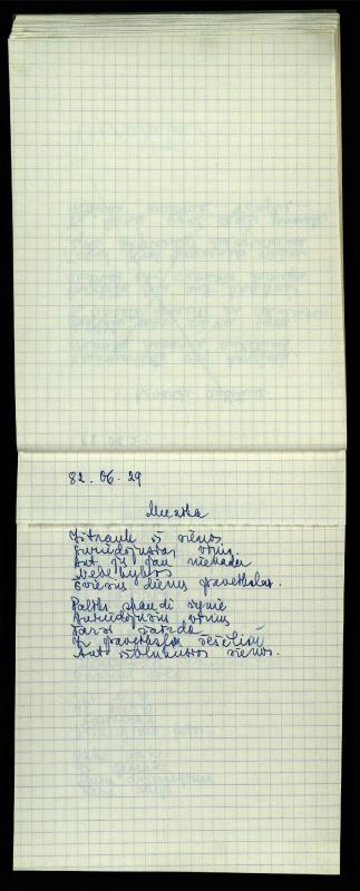 Poeto Jono Vytauto Nistelio eilėraščių sąsiuvinis