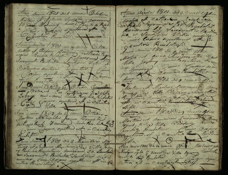 Pušaloto Romos katalikų parapijos bažnyčios 1785–1810 metų mirties metrikų knyga