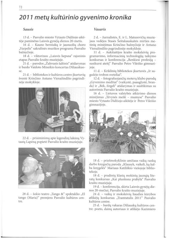 Šiaurietiški atsivėrimai : Pasvalio krašto istorijos ir kultūros žurnalas 2011, nr. 2 (31)