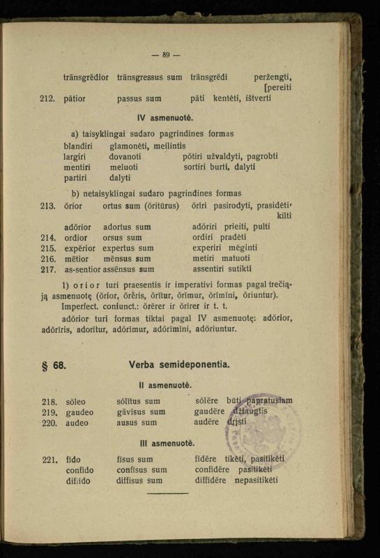 Lotynų kalbos etimologija ir pirmieji sintaksės dalykai: vidurinėms mokykloms vadovėlis (3-sios ir 4-sios kl. kursas) / K. Kliuksinas. – Kaunas: kooperacijos sąjungos „Spaudos fondo“ leidinys, 1932. – 131, [4] p.