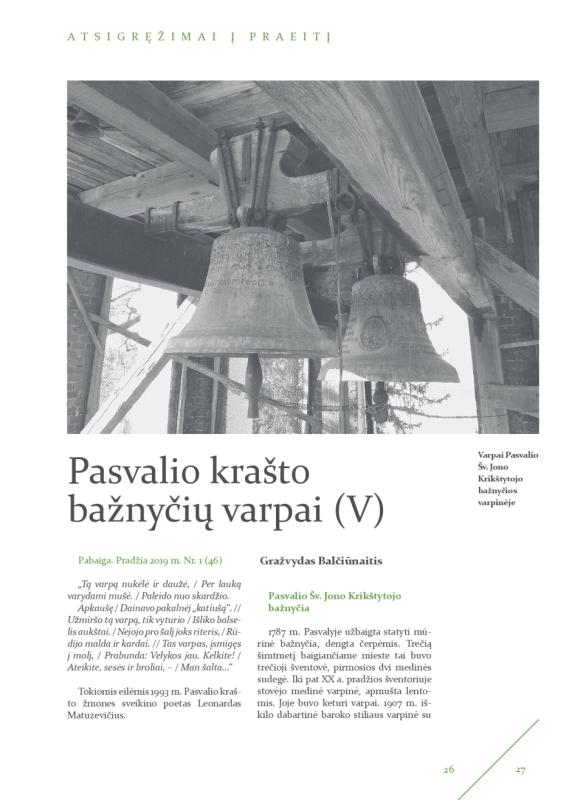 Šiaurietiški atsivėrimai : Pasvalio krašto istorijos ir kultūros žurnalas 2021, nr. 1 (50)