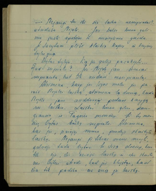 Žurnalisto, literato, vertėjo Kazimiero Pūro kūrybos I sąsiuvinis. Apsakymas (autobiografinė impresija), 1950 m.