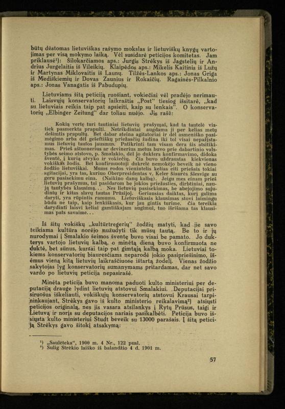 Mažosios Lietuvos mokyklos ir lietuvių kova dėl gimtosios kalbos / Ansas Bruožis; redagavo Vincas Vileišis. – Kaunas: Didž. ir Maž. Lietuvos kultūr. bendradarbiavimo s-gos Finansų m-jos tarnautojų skyriaus leidinys, 1935. – 94, [2] p.
